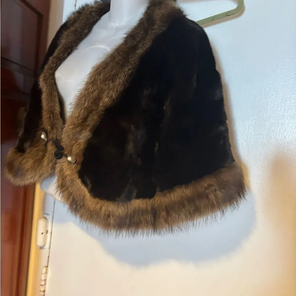 Fur Stole dresssuit coat shawl accessory throw jacket cape wrap accessory poncho